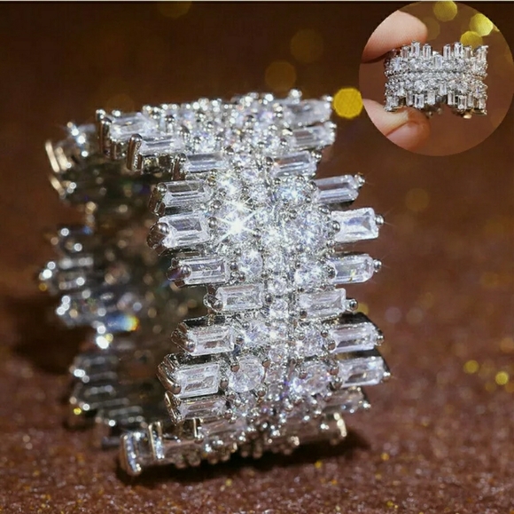 FINAL SALE   Luxury White Sapphire Ring - Picture 3 of 6